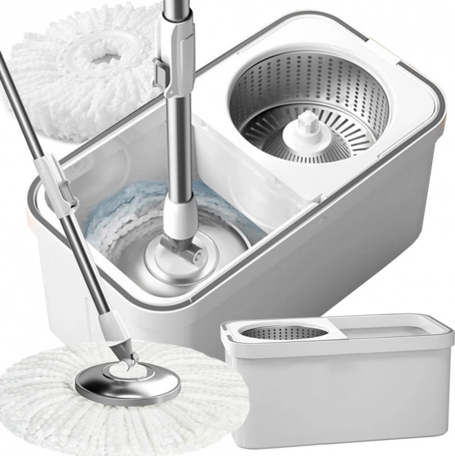 Roterende Moppe 360 Spin Turbo med 2 Mikrofiberpuder
