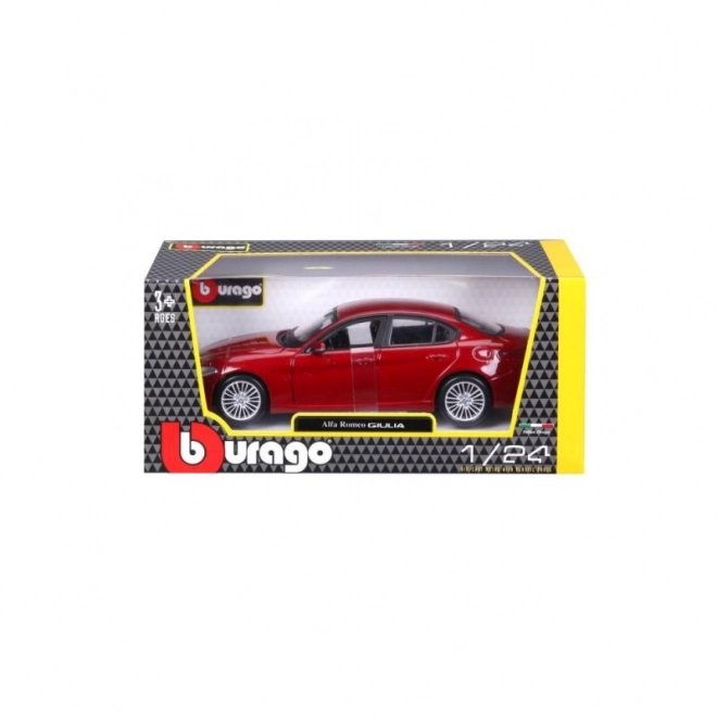 Bburago 1:24 Alfa Romeo Giulia (2016) Metallic rød 18-21080