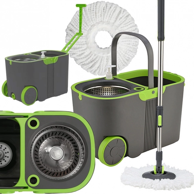 Roterende moppe 360 med spand og mikrofaser-puder