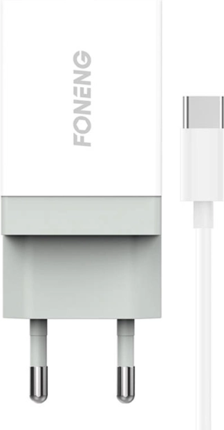 FONENG-hurtiglader med 1× USB 10,5 W + USB‑C‑kabel 1 m