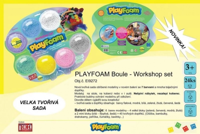 PlayFoam4 Modelérbar ler/plastilina kugler med tilbehør 7 farver