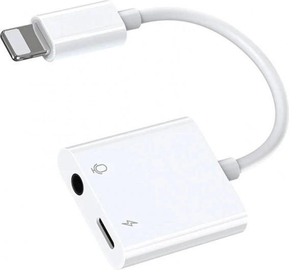 Joyroom lydadapter Lightning til 3,5 mm hvid