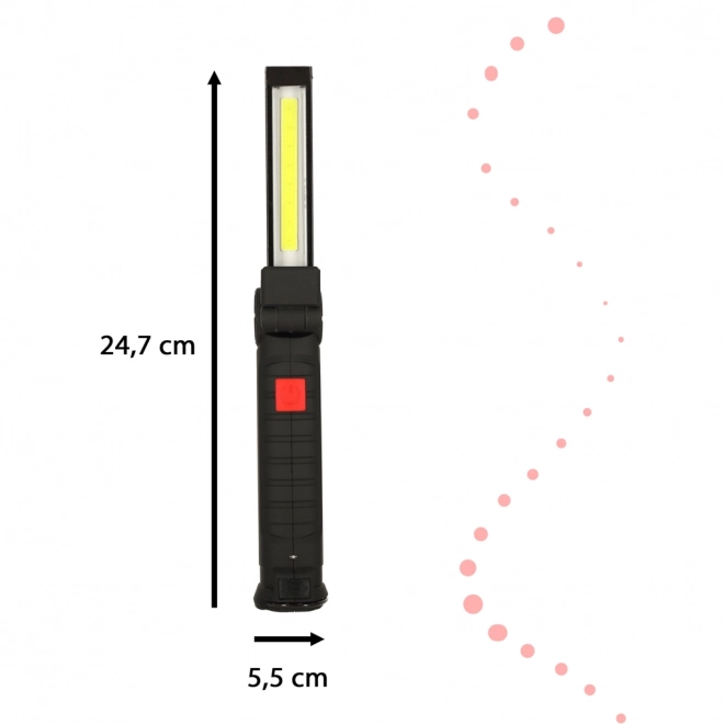 USB arbejds-LED lommelygte med magnet og batteri