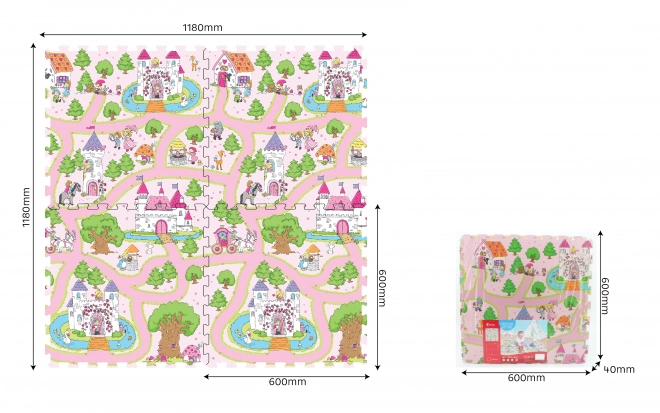 Bløde blokke prinsesse 60 x 60 cm 4 stk