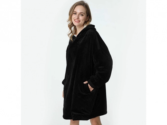Varm oversized tæppetrøje af tyk fleece