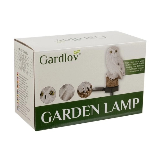 Solcellehave lampe - ugle Gardlov 23847