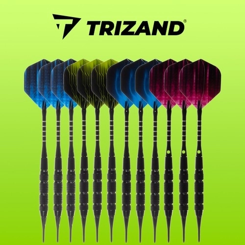 Sæt af 12 dartpile + tilbehør Trizand 21629