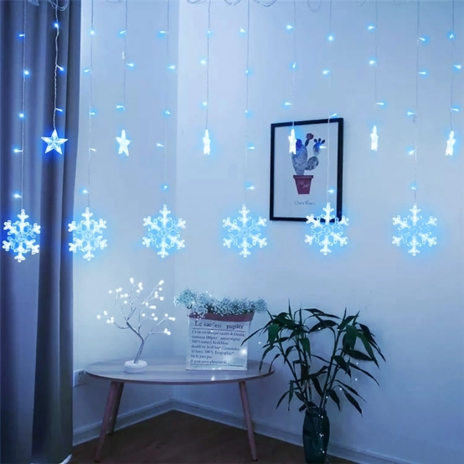 Dekorative LED-lys - snefnug og stjerner