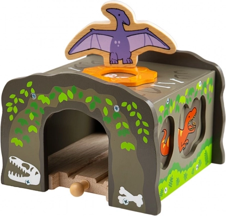 Bigjigs Rail dinosaurtunnel t. rex til togbane