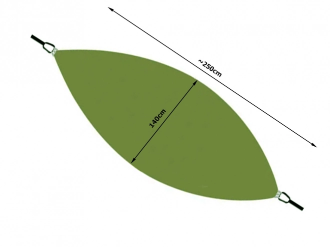 Hængekøje med myggenet 270x140cm