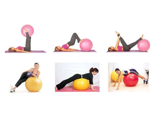 Gymnastikbold med pumpe til fitness og rehabilitering