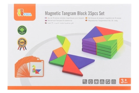 Træ magnetiske tangrammer