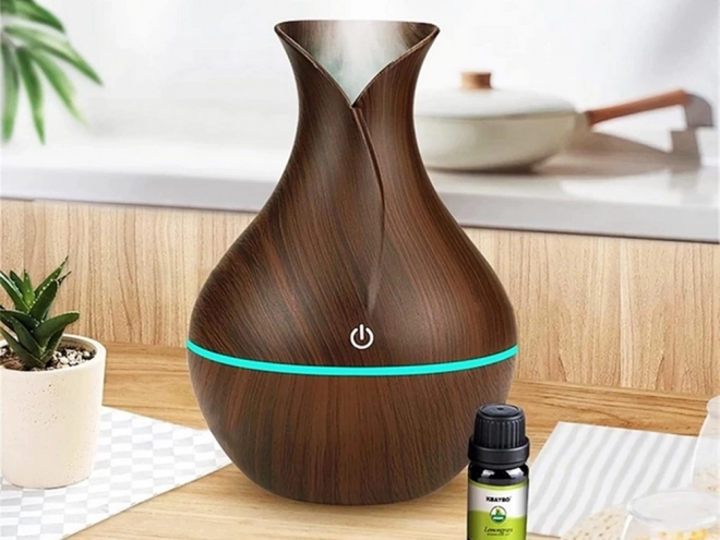 Moderne aroma diffuser og luftfugter med RGB-belysning USB