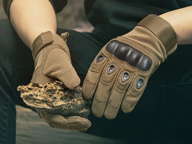 Taktiske handsker XL med beskyttelse af knoerne