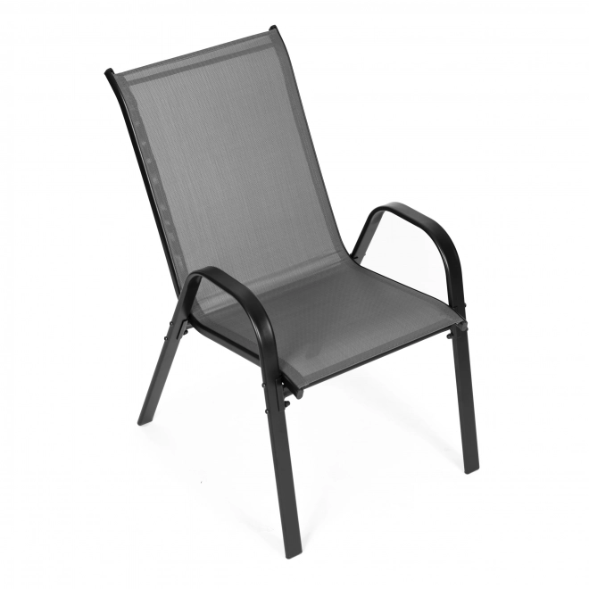 Sæt af havestole til terrasse, altan, grå farve