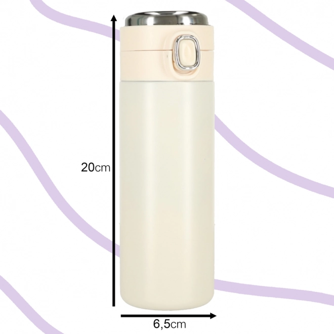 Termokrus med tud LED 420 ml beige