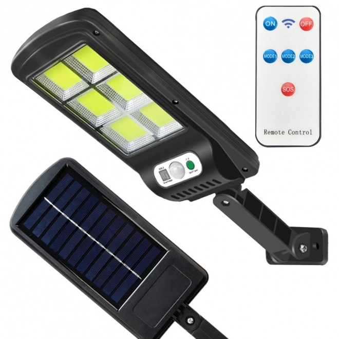 Solcellelampe med bevægelsessensor og skiftende lys