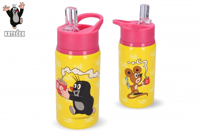 Rustfri flaske Krtek 500 ml lyserød