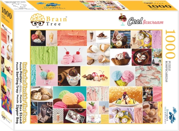 Puslespil COOL ICECREAM 1000 brikker fra Brain Tree