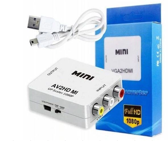 Adapter AV RCA til HDMI 1080p