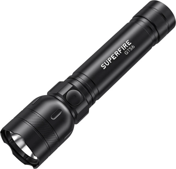 Lommelygte SUPERFIRE GTS6 360 lm med USB‑C og rækkevidde på 150 m