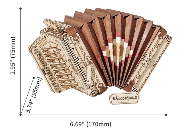 Harmonika - 3D træbyggesæt