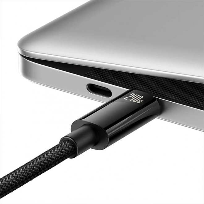Kabel USB-C til USB-C Baseus Tungsten Guld 240W 1 m (sort)