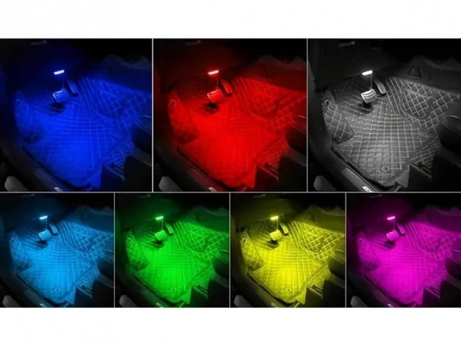 LED RGB bil interiørbelysning - trådløst tilbehør