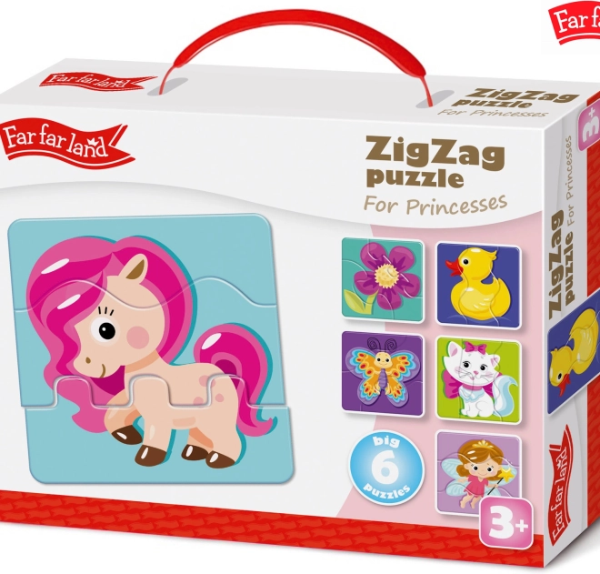 ZigZag-puslespil for Prinsesser Far Far Land
