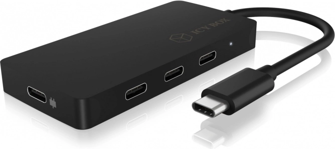 USB‑C hub ICY BOX med 4 porte og Power Delivery 100 W