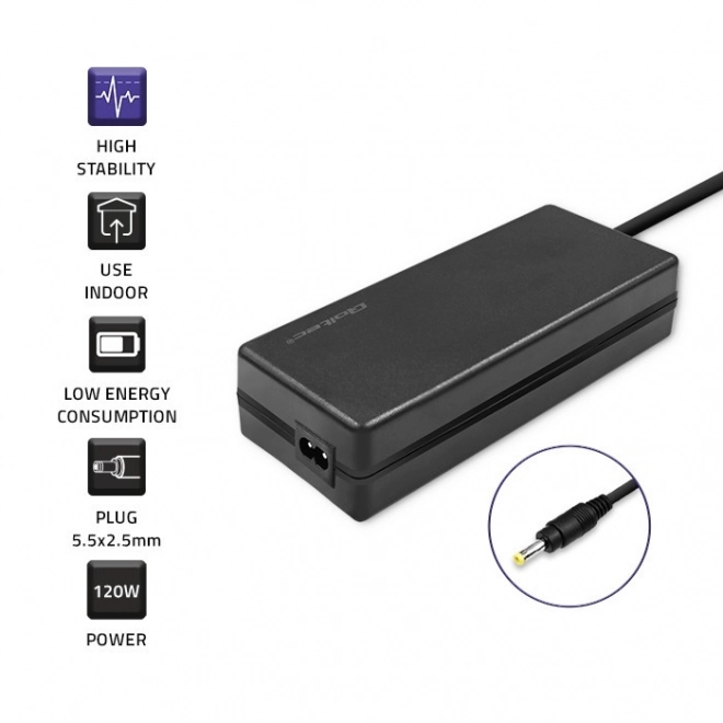 Strømforsyningsadapter til Asus 120W | 19V | 6.32A | 5.5x2.5 mm med strømkabel