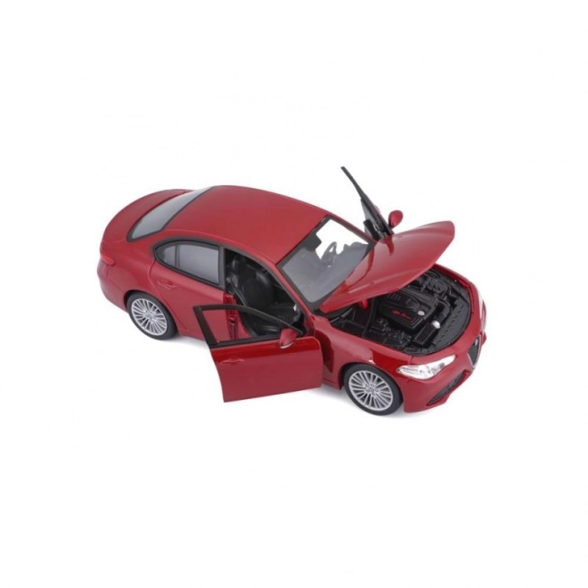 Bburago 1:24 Alfa Romeo Giulia (2016) Metallic rød 18-21080