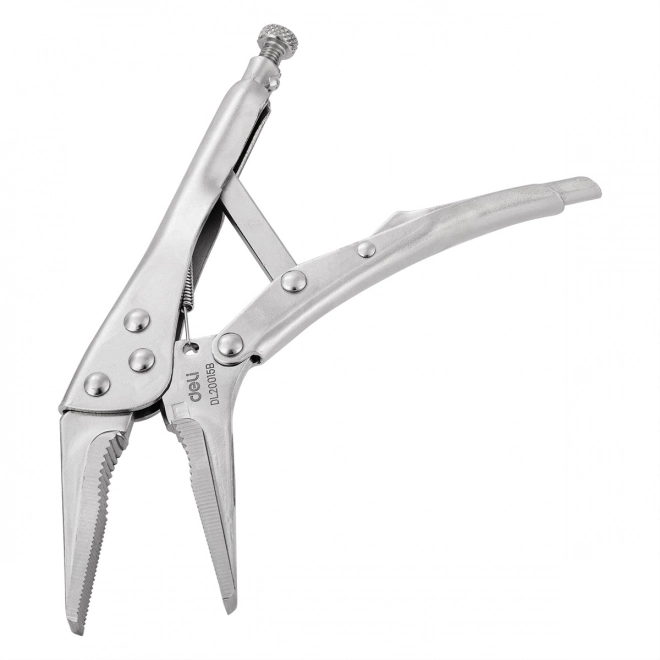 Lange tang med lås Deli Tools sølvfarvet