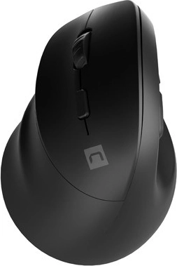 Vertikal trådløs mus NATEC Crake 2 til venstrehåndede, Bluetooth 5.2 + 2,4 GHz, 2400 DPI, sort