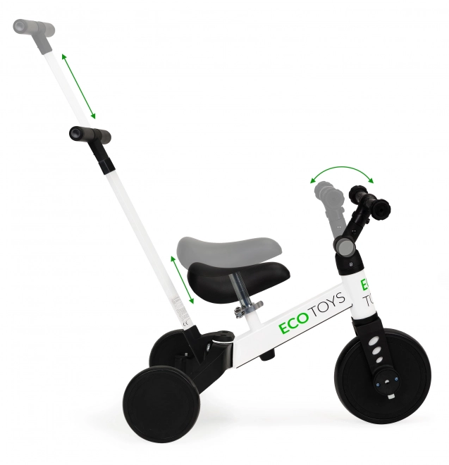 Børne trehjulet cykel med styrestang 2 i 1 ECO TOYS