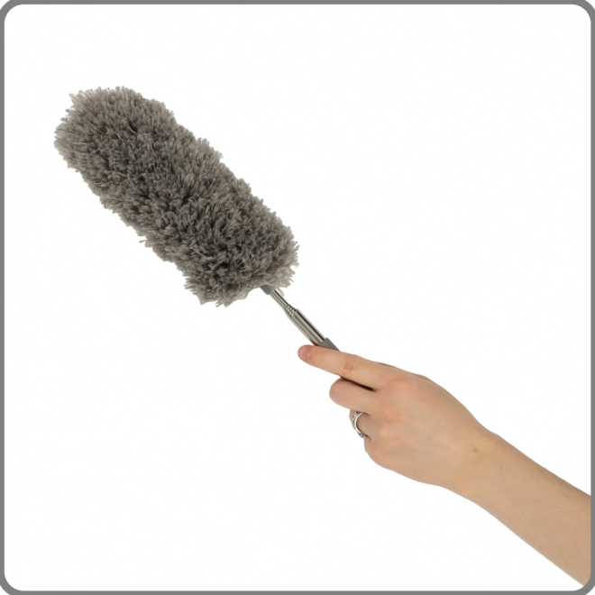 Grå teleskopisk støvekost af mikrofiber
