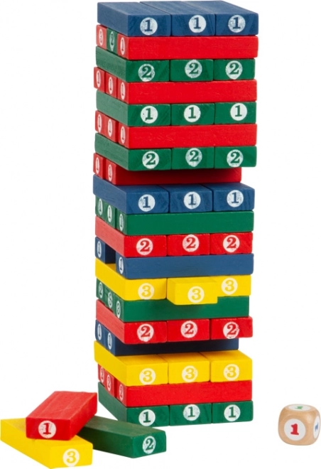 Lille Fod Træfarvet spil Jenga