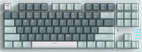 Kablet mekanisk tastatur THUNDEROBOT K87 med røde kontakter – grøn
