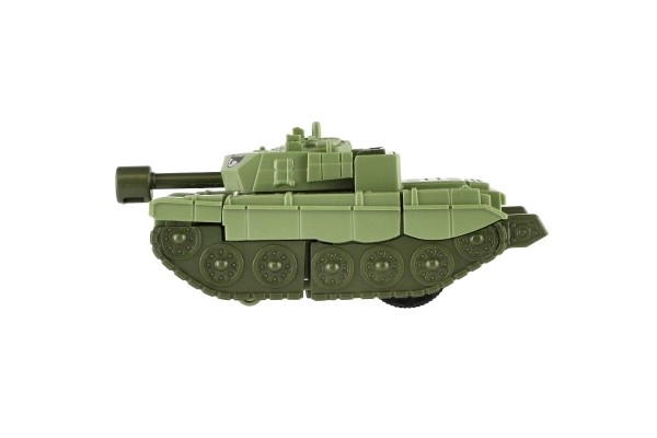 Transformer tank/robot plast 14 cm på svinghjul 3 farver