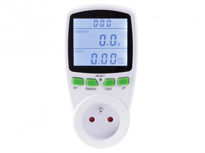 Wattmeter med LED-belysning