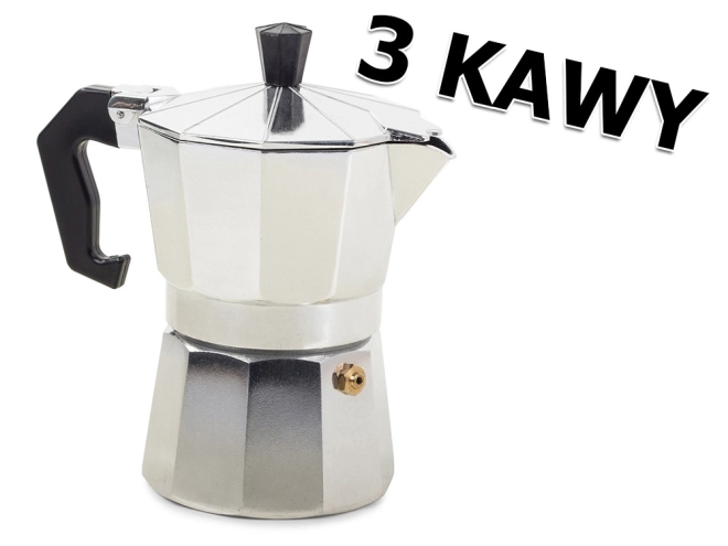 Aluminiums kaffemaskine til 3 kopper