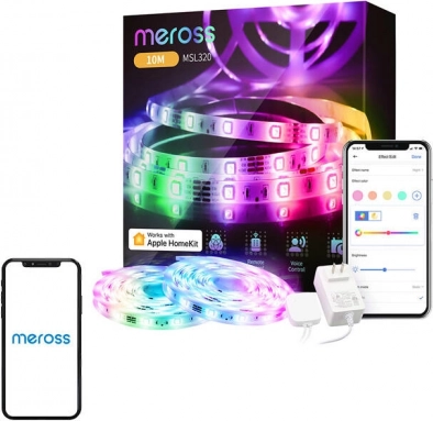 Smart LED-lysbånd MEROSS MSL320 med Apple HomeKit-understøttelse