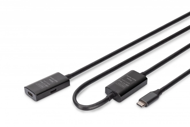 Aktivt forlængerkabel USB-C - USB-C, USB 3.2 Gen1, 10m