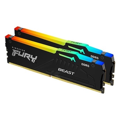 Kingston Fury Beast RGB DDR5 Hukommelse 32GB 6400 CL32 EXPO Sort