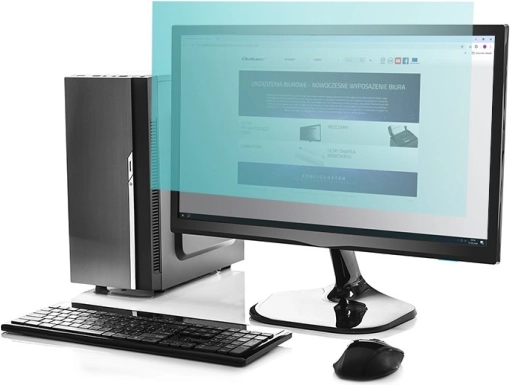 Blåt lys-filter 27" 16:9 med mat anti‑glare overflade