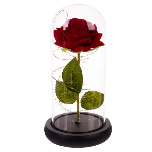 Rose i glas - lysende