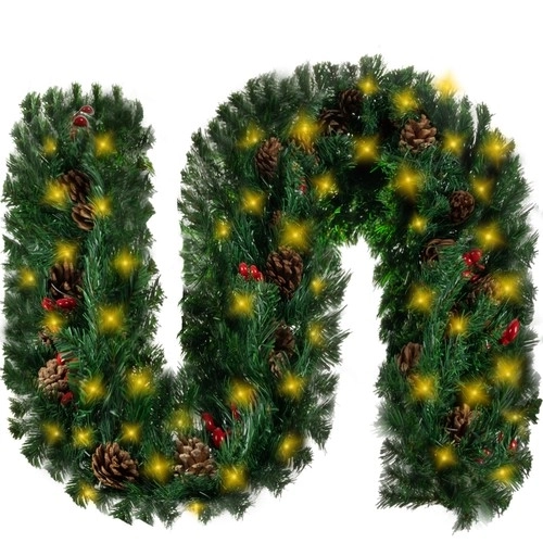 Jul krans / dekoration 2,7 m med LED-lys Ruhhy 22322