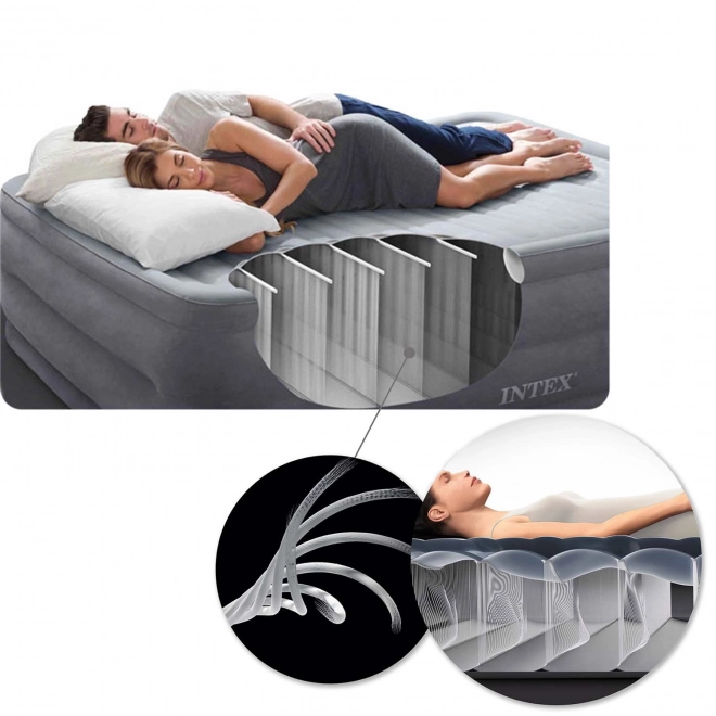 Oppustelig madras Velvet Bed med pumpe Intex 64150ND
