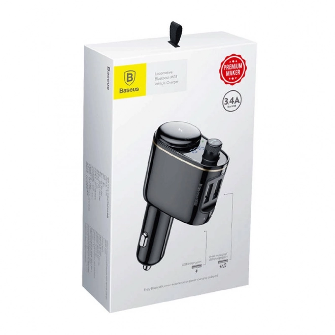 Bluetooth MP3 sender til bil Baseus Sort