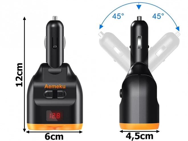 Lighter Splitter med USB-A og USB-C QC 3.0 oplader